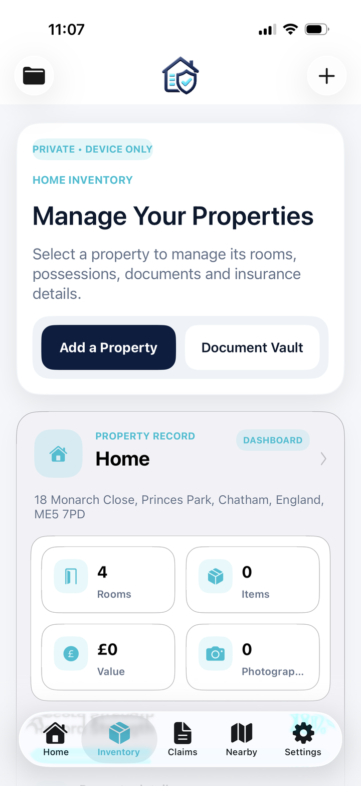 FN Home Plus inventory screen