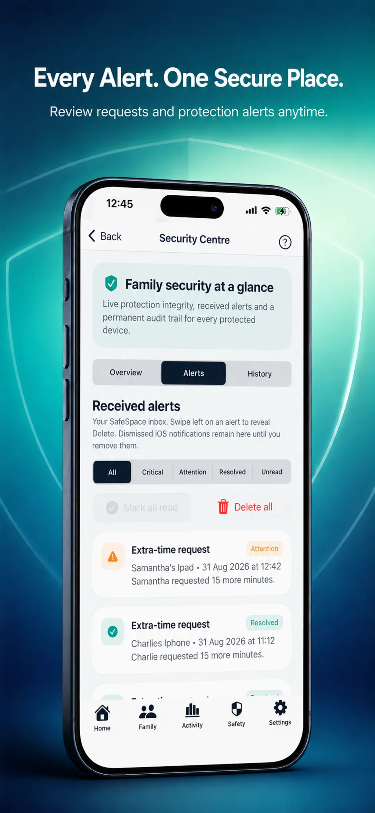 FN SafeSpace+ device activity