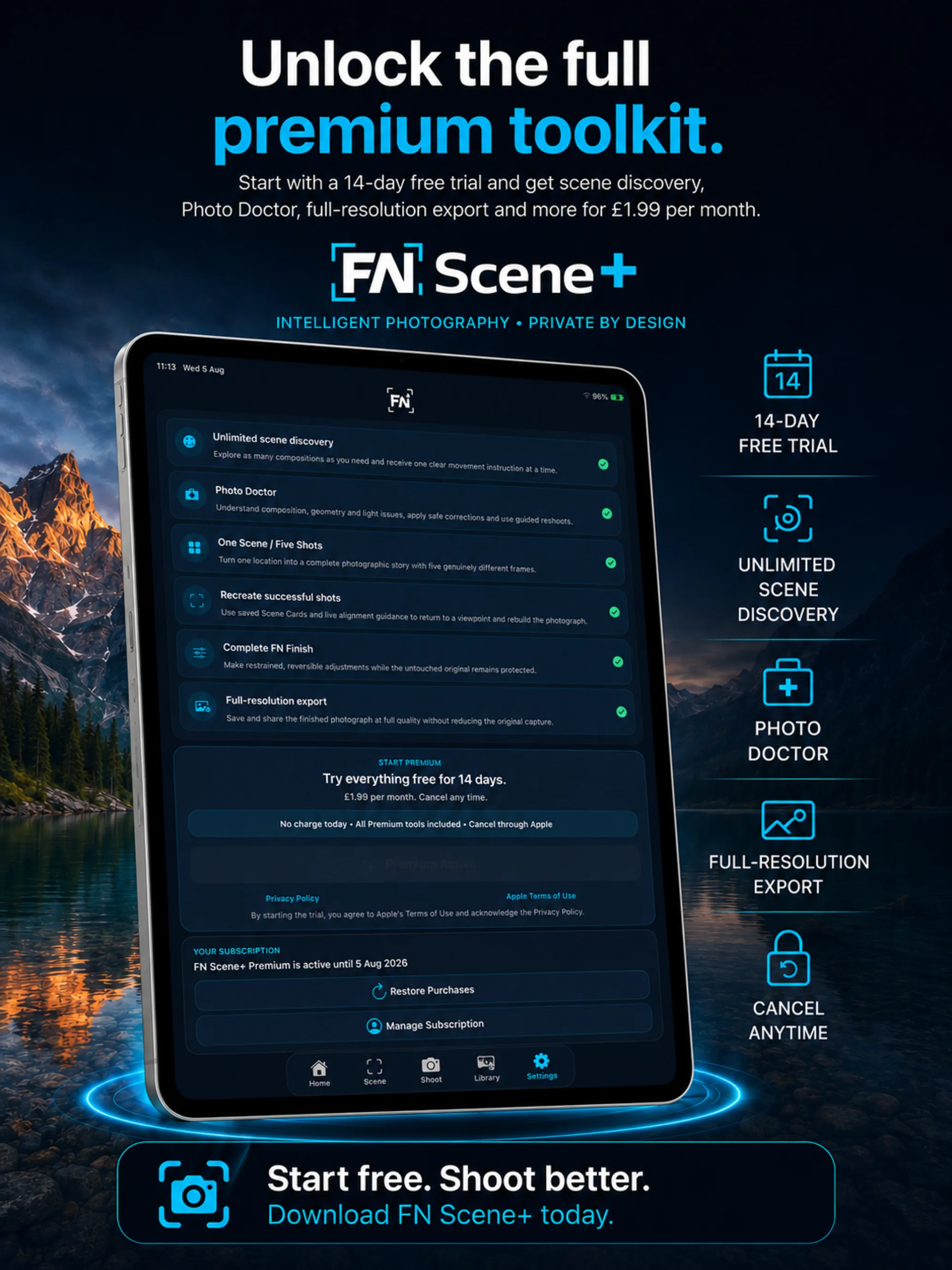 FN Scene+ live camera direction on iPad