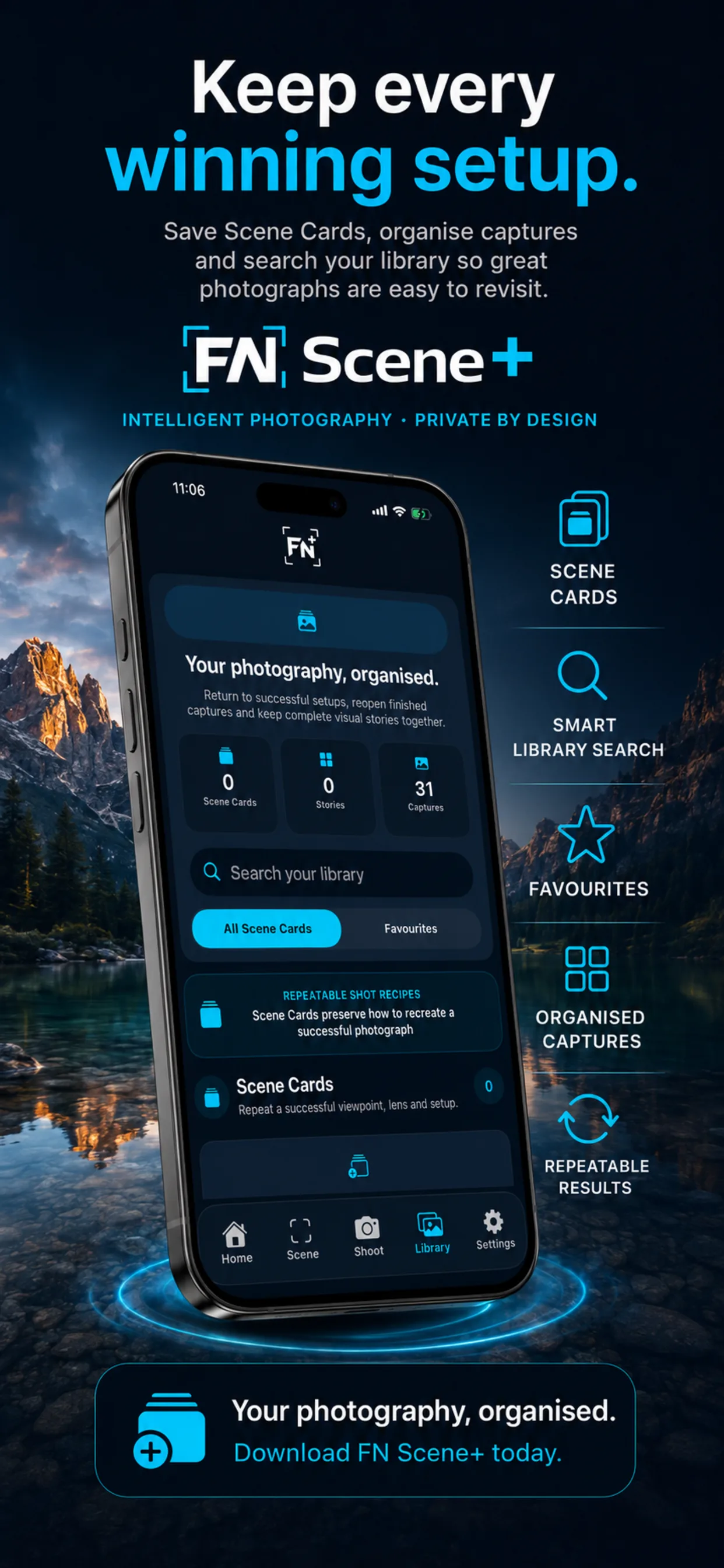 FN Scene+ organised Scene Card library