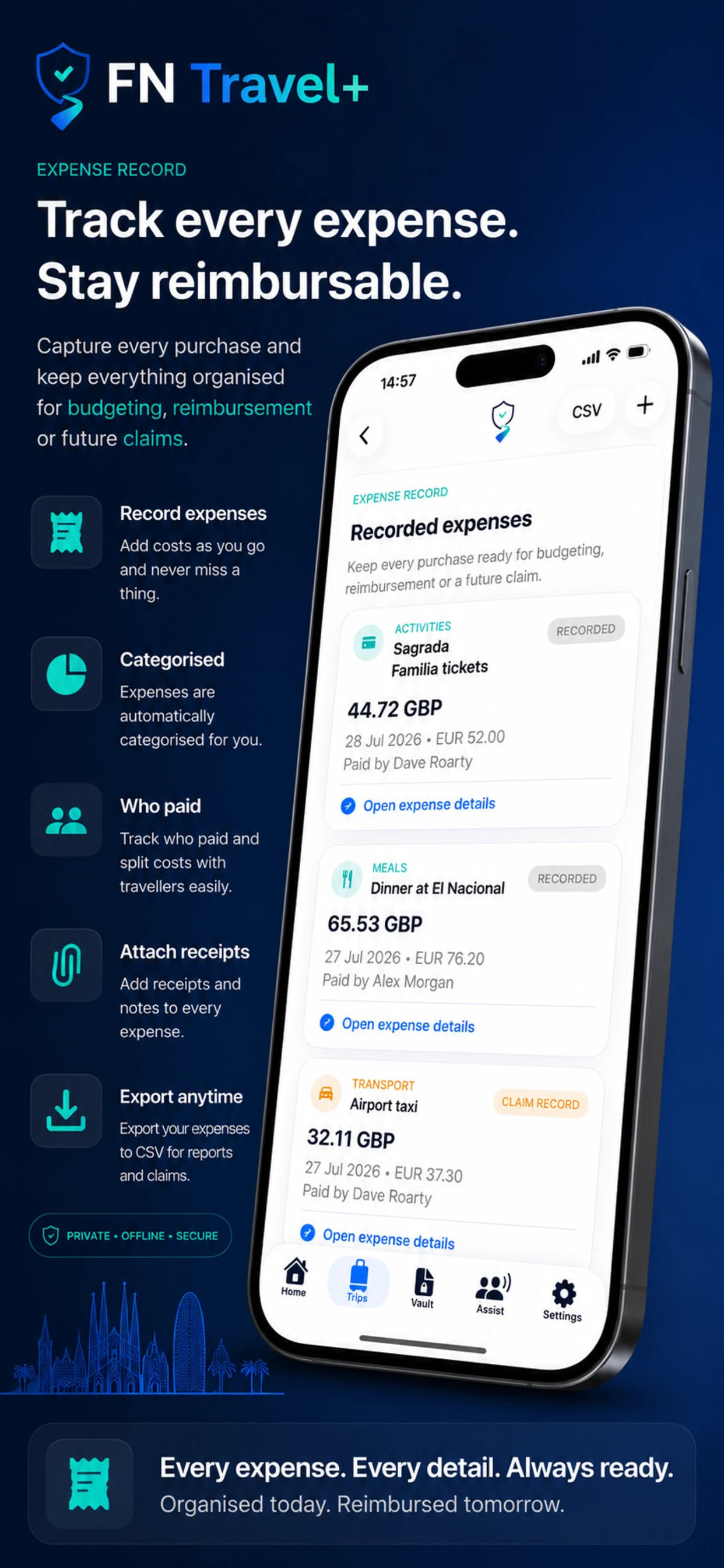 FN Travel Plus conversation translator screen